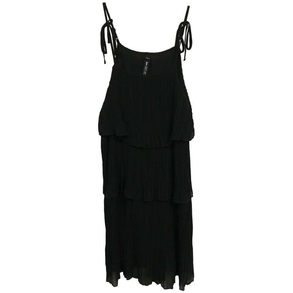 NWT Design Lab Black Tiered LBD Sleeveless Dress
